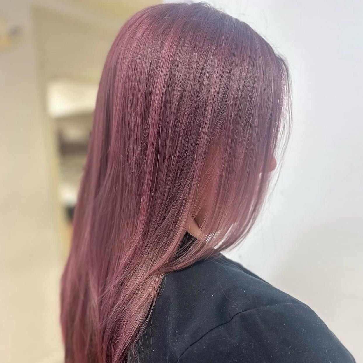 All-over hair color transformation