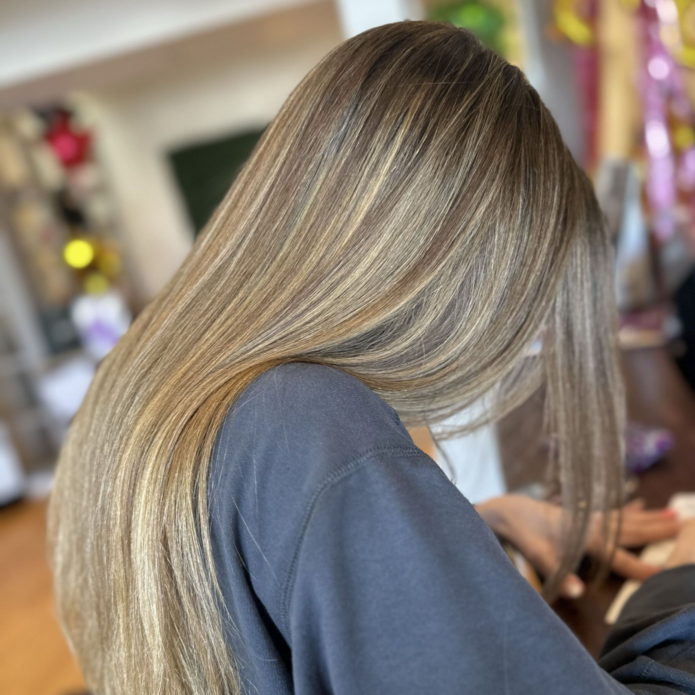 Beautiful balayage hair coloring technique