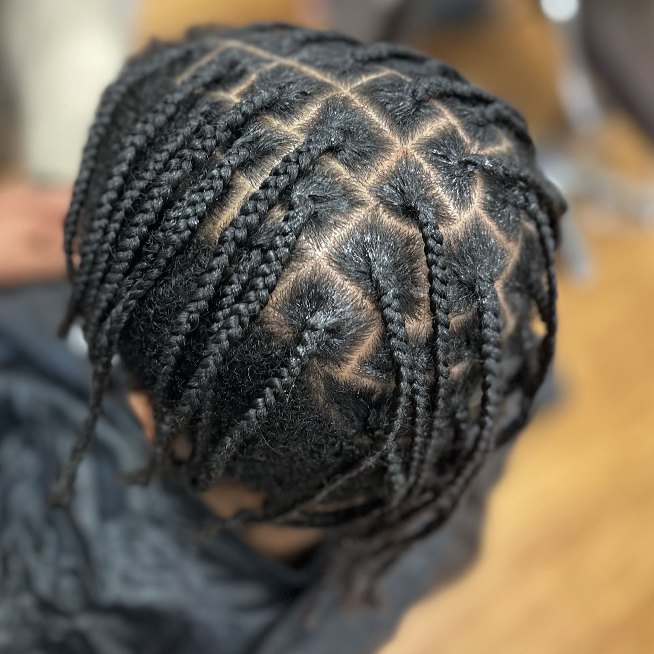 Professional box braids styling