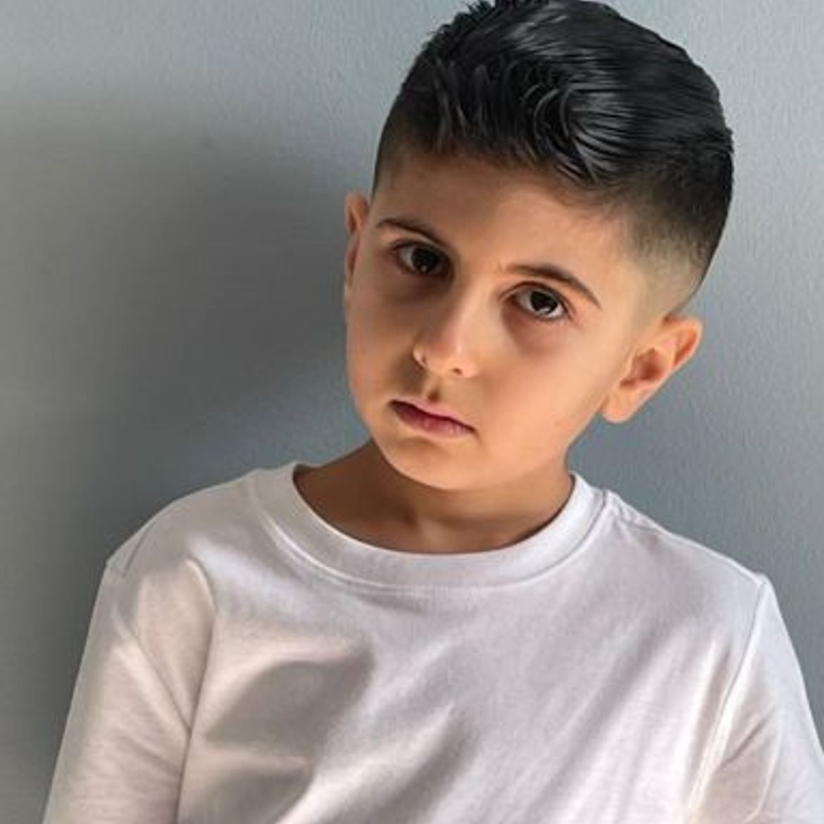 Kids haircut with modern fade